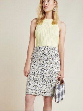 Anthropologie Maeve Leopard Jacquard Pencil Skirt